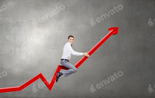 Preview: Concept Of Anti Crisis With Businessman That Tames Statistics Diagram