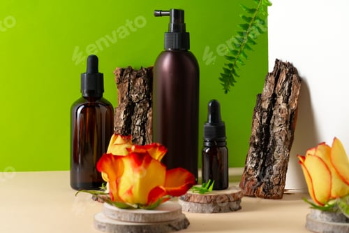 Preview: Eco friendly natural cosmetics concept, copy space