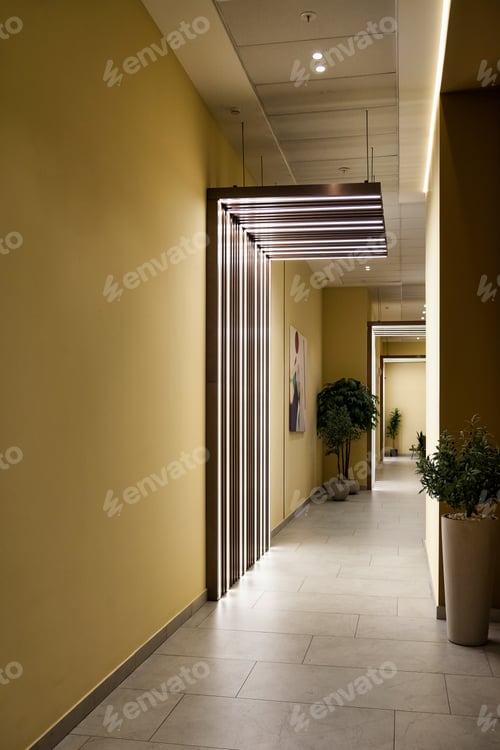Preview: Linear Luminescence Lights the Hallway in the Modern Hotel Interior