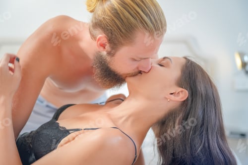 Preview: Sensual foreplay by sexy couple in bedroom