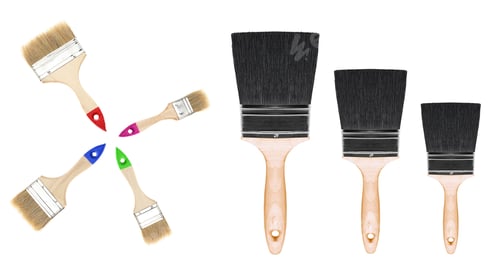 Preview: Paintbrushes brushing paint