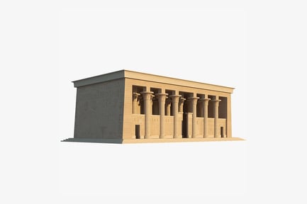 Preview: Ancient Egyptian Temple with Columns and Hieroglyphs