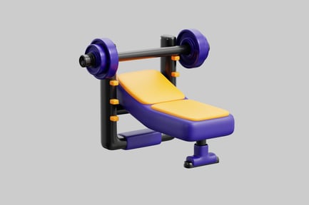 Preview: Weight bench with barbell