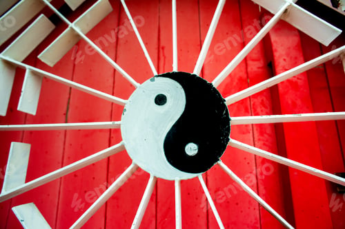 Preview: Yin and Yang Symbol on Red and White Gate