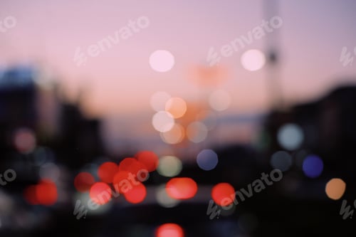 Preview: Abstract blur lights night in the city background.