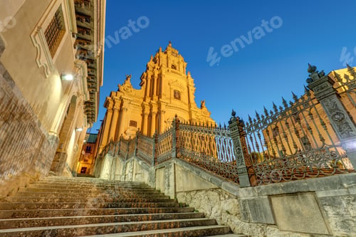 Preview: The cathedral of Ragusa Ibla at night