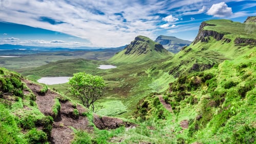 Preview: Green Quiraing in Isle of Skye, Scotland, United Kingdom