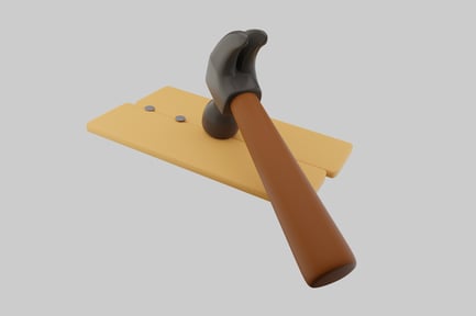 Preview: Hammer on yellow object