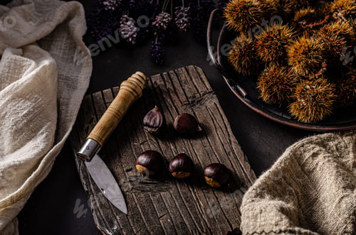 Preview: Chestnuts food photography
