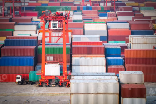 Preview: container yard in shanghai