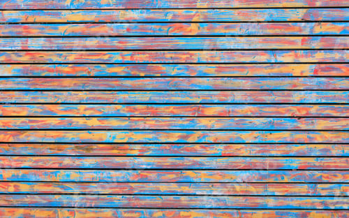 Preview: Wooden colorful background, vintage blank surface, close up view.