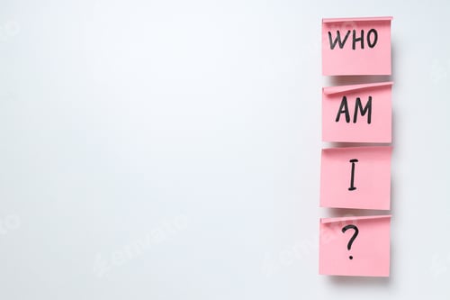 Preview: Pink notes with text on white background, space for text
