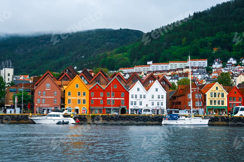 Preview: Bryggen Wharf in Bergen, Norway - Famous UNESCO World Heritage Site