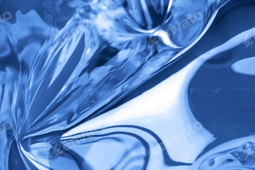Preview: Holographic iridescent surface. Copy space. Bright classic blue colorful hologram background