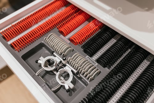 Preview: Optometrist trial frame and lens kit for eyesight testing
