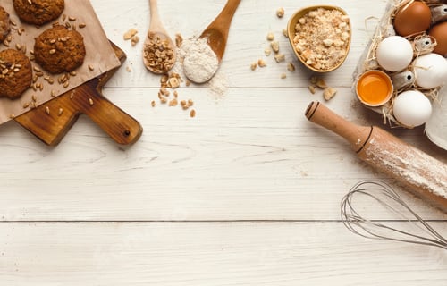 Preview: Baking classes or dough making background and mockup