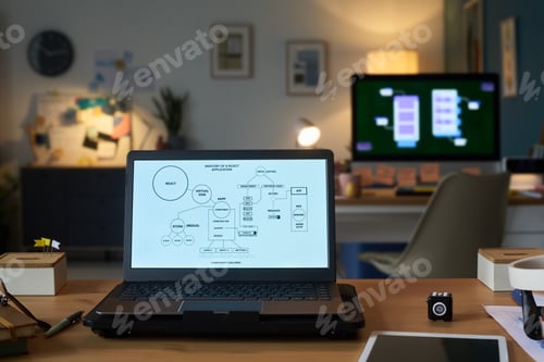 Preview: Man Working on Software Development Project at Desk