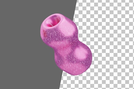 Preview: Glitter Abstract Pink Floral Cube 3D Icon