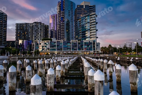 Preview: Scenic view of the Docklands harbor, Melbourne Australia