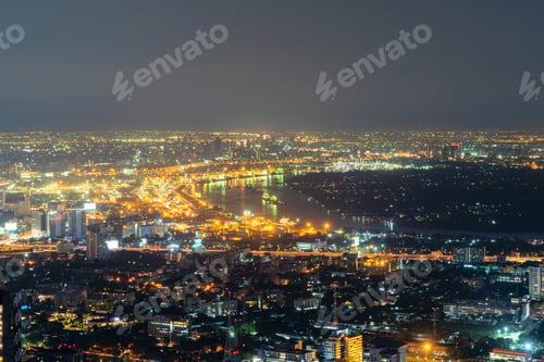 Preview: Bangkok downtown, Thailand in urban city in Asia.