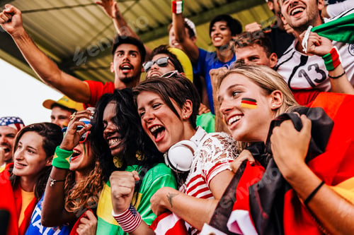 Preview: Supporters from Multiple Countries at Stadium All Together