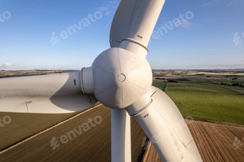 Preview: Close View of a Wind Turbine For Renewable Green Electricity