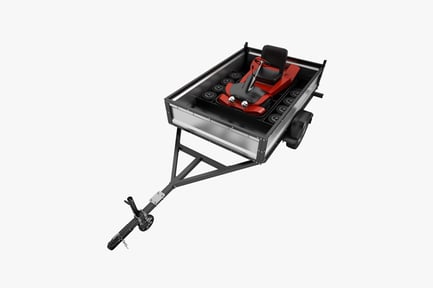 Preview: Go-kart trailer with integrated seat and tires