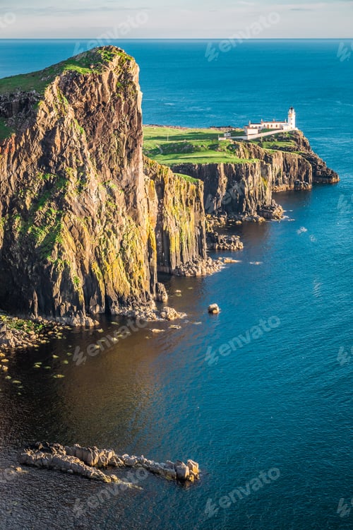 Preview: Wonderful sunset at the Neist point lighthouse, Scotland