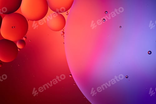 Preview: Beautiful abstract background from mixed water and oil in pink and purple color