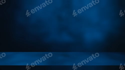 Preview: Empty Dark Concrete wall room studio Background and Floor perspective with blue soft light. Displays