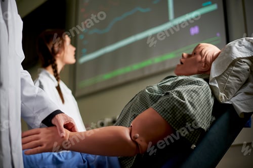 Preview: A healthcare professional attending to a patient in a clinical setting