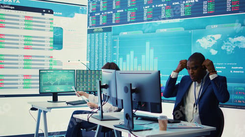 Preview: Chief financial officer examining capital funds and revenue data