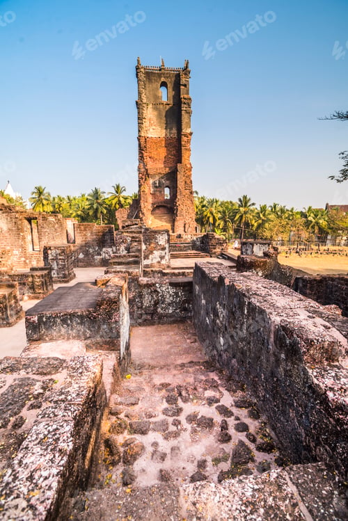 Preview: Ruins of St. Augustine Convent, UNESCO World Heritage Site in Old Goa, Goa, India