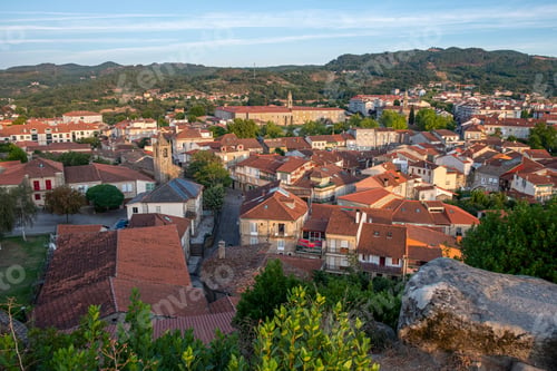 Preview: General view of the houses and the convent of the medieval village of Allariz, Ourense. Galicia.
