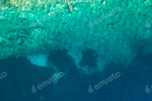 Preview: Abstract background of turquoise water-aerial view