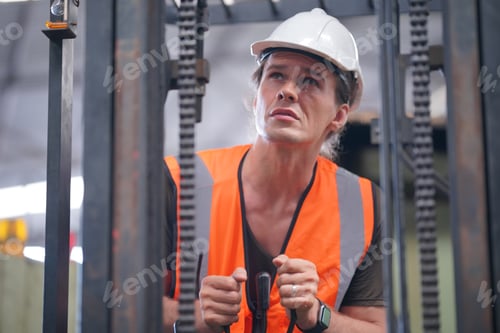 Preview: industrial factory employee working in metal manufacturing industry