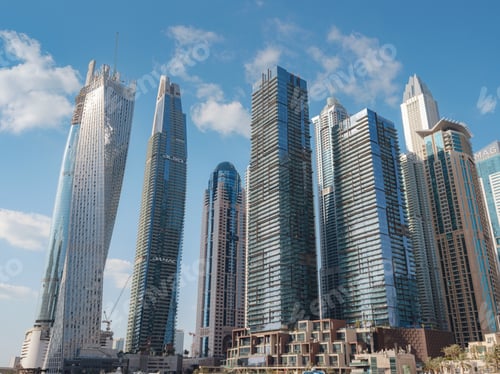Preview: Dubai, United Arab Emirates, March 23, 2023: Beautiful view on Dubai marina
