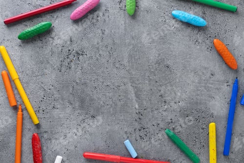 Preview: Painting on paper with brushes and pencils