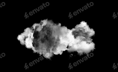 Preview: white clouds isolated on black