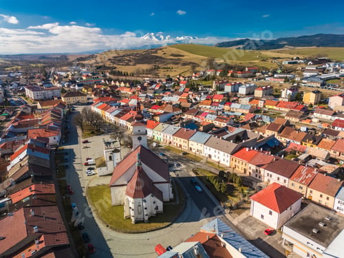 Preview: Aerial panoramic view of the of Podolinec in Slovakia