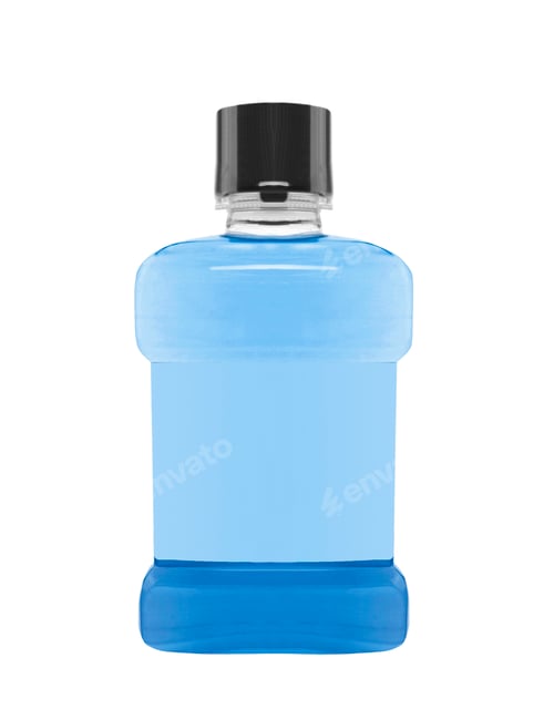 Preview: Antiseptic mouthwash with white background