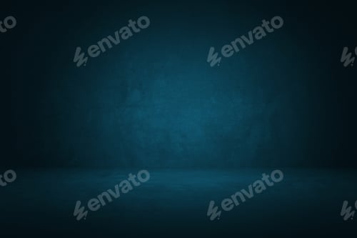 Preview: blue and dark gradient studio and interior background to present product