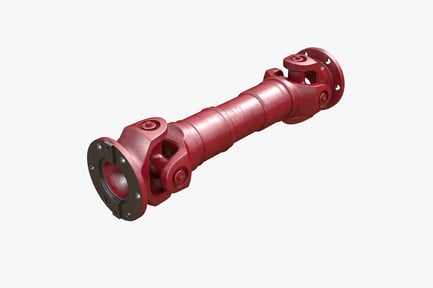 Visualização: Montagem do eixo Cardan - Componente de transmissão