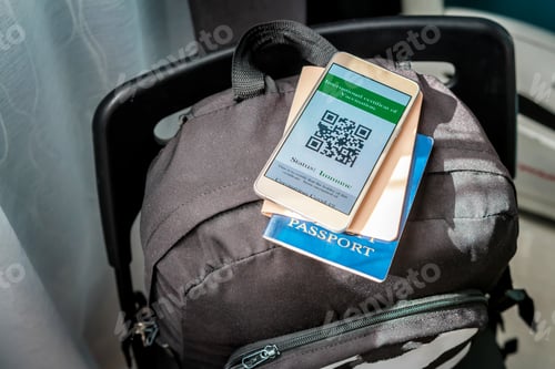 Preview: Travel. Online travel plans with Covid passport and Covid test. Traveling after quarantine, lockdown
