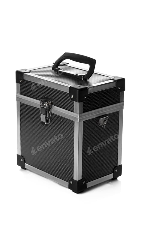 Preview: Aluminum make up case isolated on white background