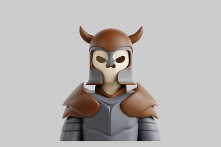 Preview: Horned skull knight character