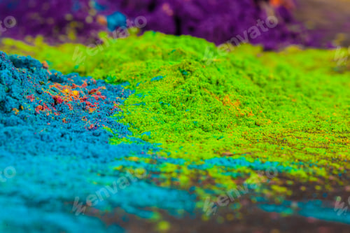 Preview: Colorful background made of Indian colorful dyes