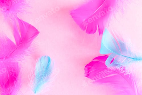 Preview: feathers abstract background. Background for design with soft colorfull feathers pattern. Soft