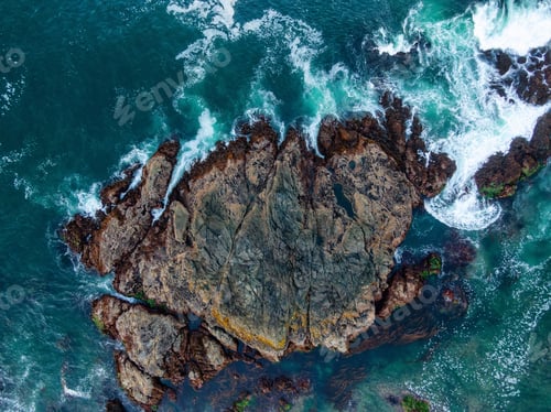 Preview: Ucluelet, Vancouver Island, British Columbia, Canada. Aerial View of Rocky Pacific Ocean Coast