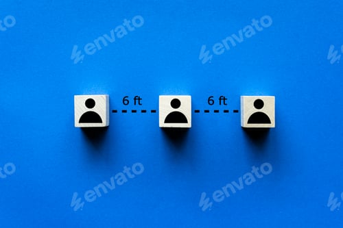 Preview: Social distancing icons for prevention of covid-19 spreading